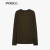 MO&Co. Women's Relaxed Fit Rolled-Edge Knit Sweater