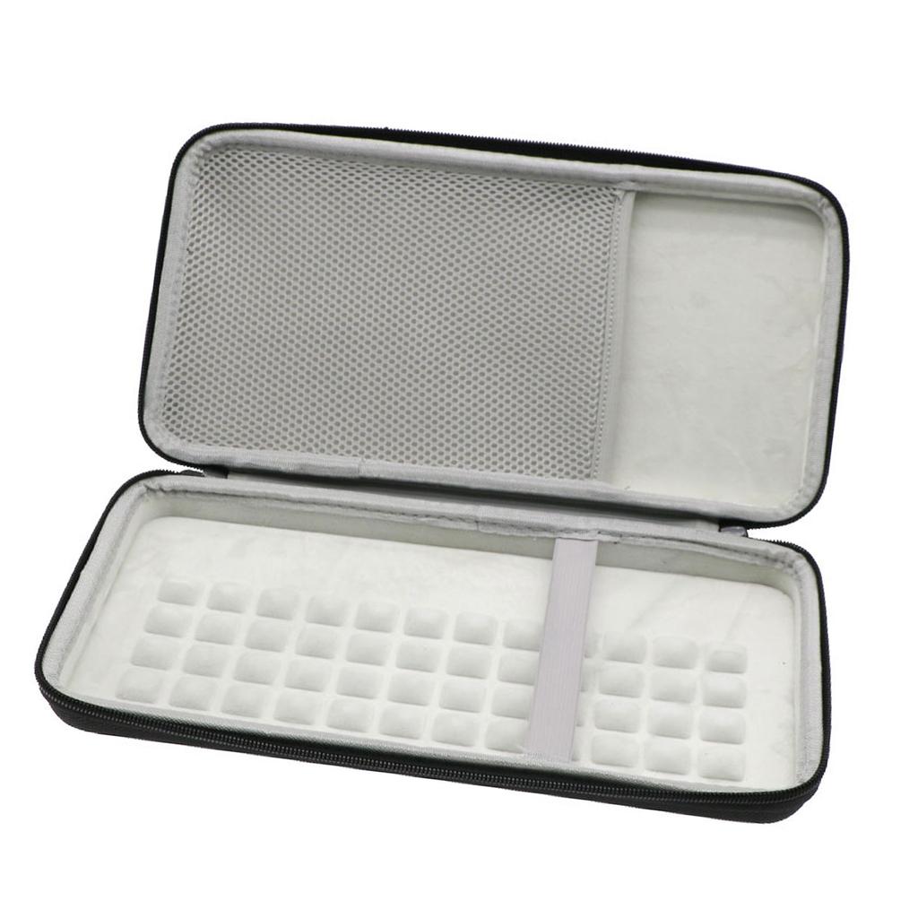Case Black Hard Storage Carrying Bag Soft Gray Lining For Keychron K3 Pro Mechanical Keyboard
