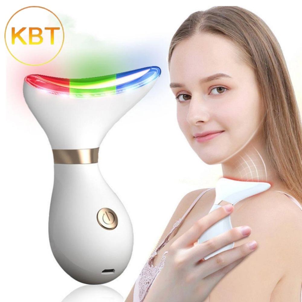 EMS LED Photon Уход за кожей Красота Инструмент для шеи Микротоковая подтяжка шеи Подтяжка лица Уменьшение двойного подбородка Для похудения лица Звуковой вибрационный массажер