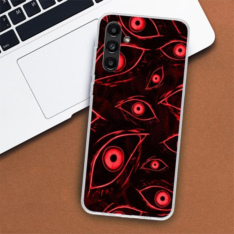 Scary Face Eyes Phone Case For Samsung Galaxy A56 A55 A54 A53 A16 A15 A14 A13 A36 A35 A34 A33 A26 A25 A24 A23 A05S A04S A03S A55