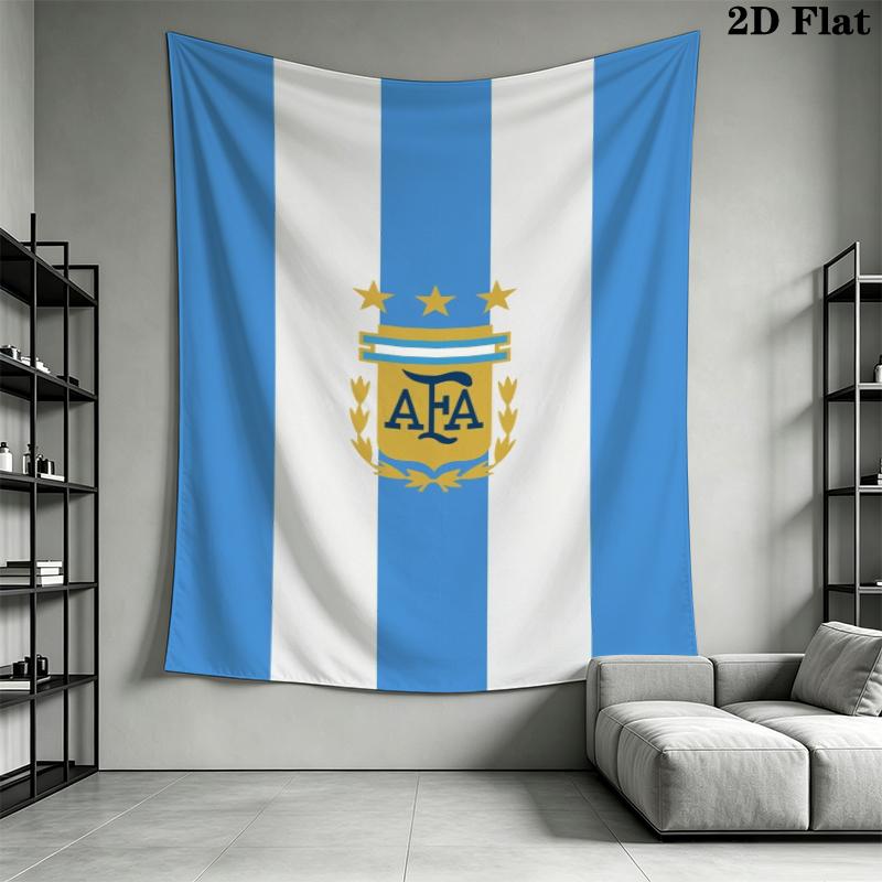 Argentina national football Wall Tapestry Aesthetic Wall Hanging Printed Fabric Blanket Decorative Tapestries for Bedroom Living Room Home Decor