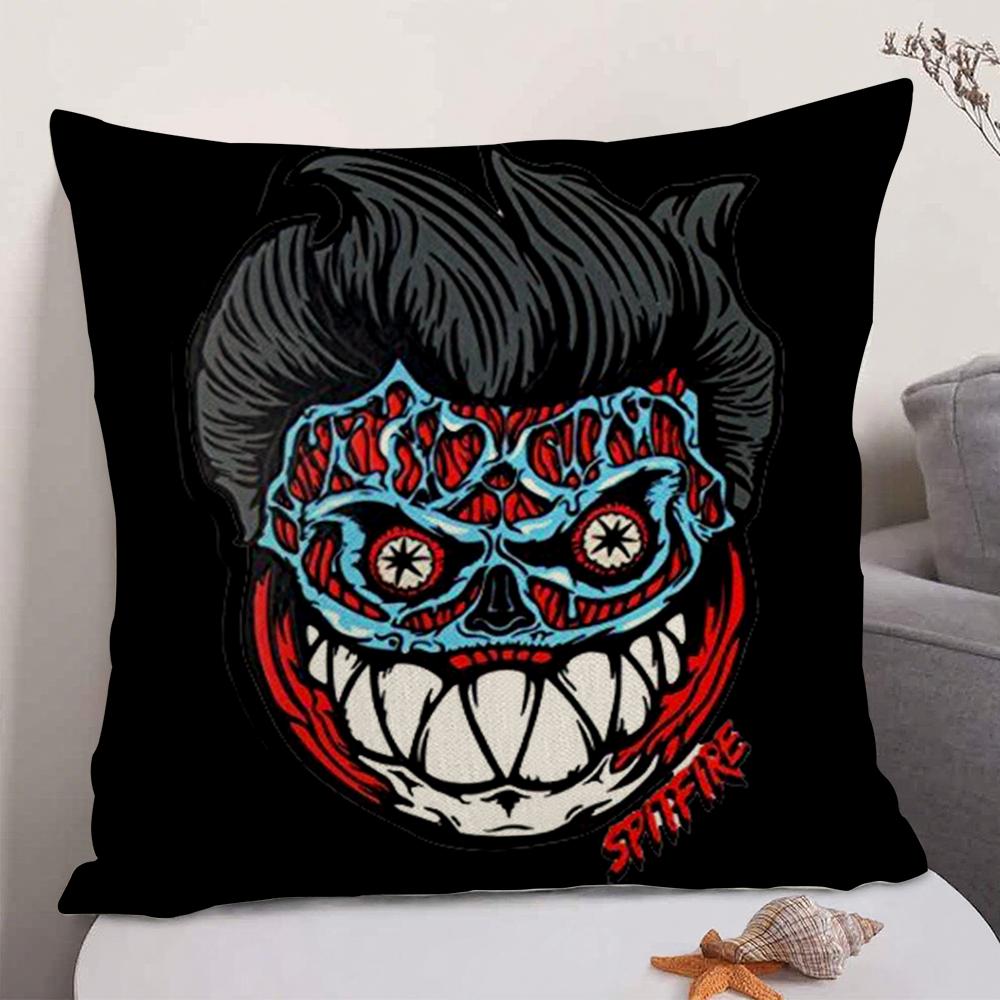 Fighter Aircraft SSpitfire Cushion Cover Natural Linen Organic Fabric DoubleSided Printing Sofa Home Decor Gift Pillow Case