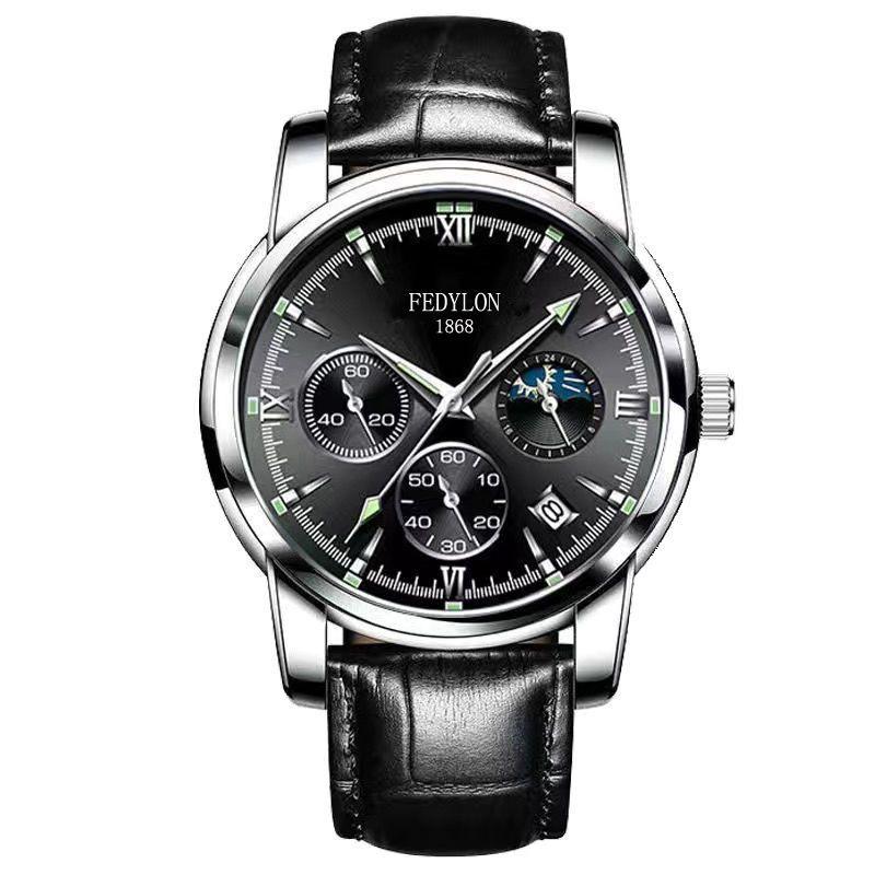 Мужские часы высокого класса полностью автоматические немеханические часы бренд стальной ремень бизнес водонепроницаемые кварцевые мужские