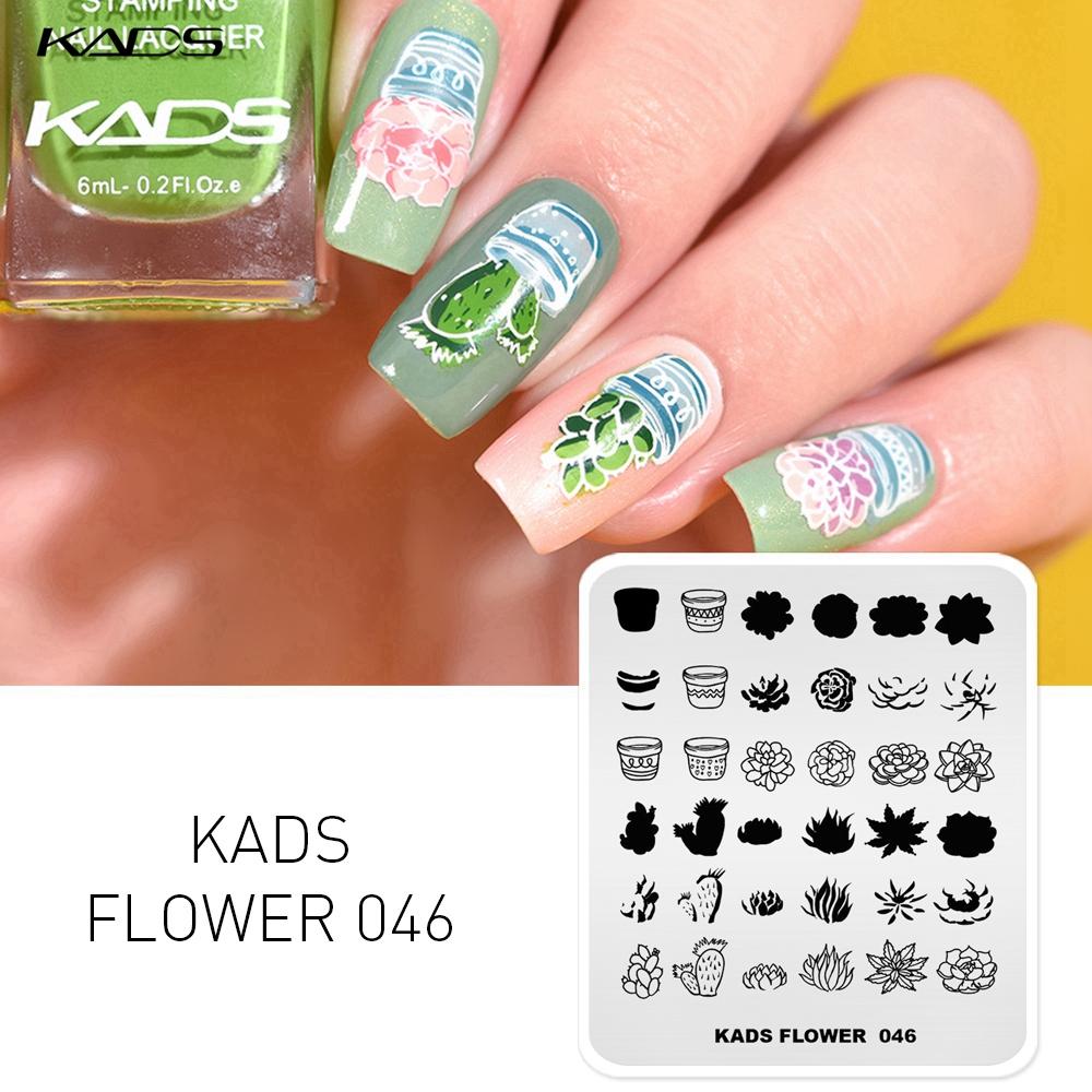 kads 53 Flower Series Nail Stamping Plates DIY Manicure Stamping Plate for Nail Art Template Nail Art Stamp Plates