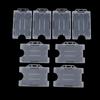 4pcs Unisex Multi-use Hard Plastic Double Sided ID Card Badge Holder Cover Case Office Supplies