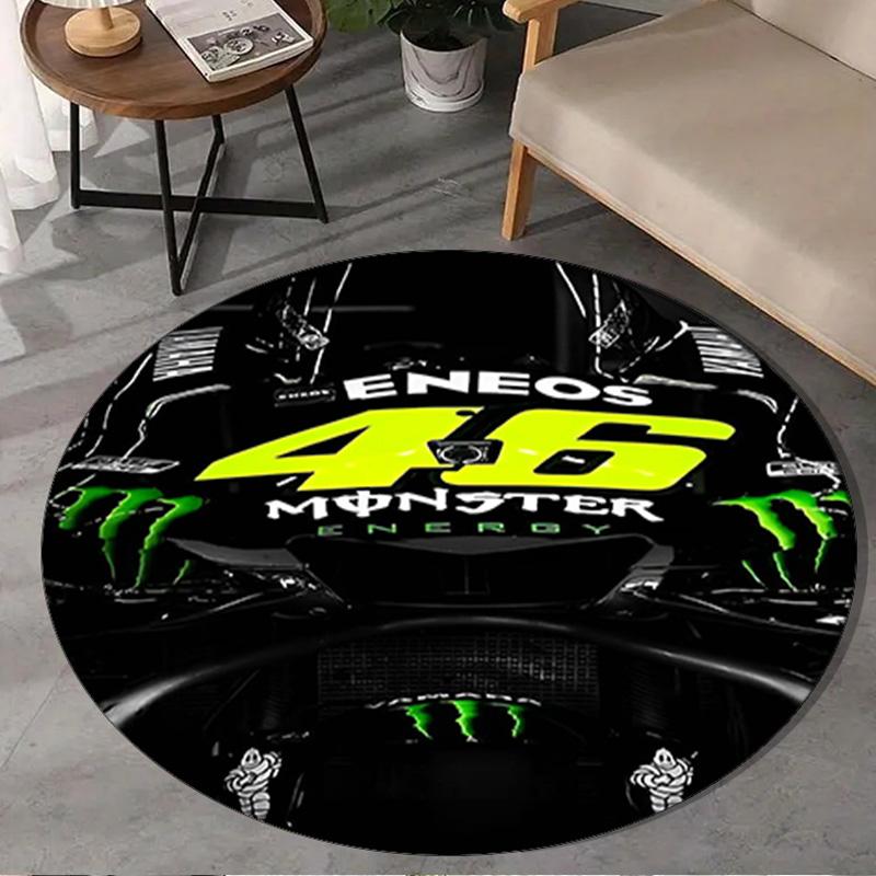 1PC Valentino Rider Round Rug, Non-slip Chair Mat, Home Decor, Circle Carpet Perfect for Office, Bedroom, Living Room,Christmas gift