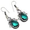 Chrome Diopside Gemstone Handmade Gift For Her Silver Jewelry Earrings 1.5''