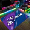 Melbourne Storm Design Crystal Velvet Carpet Cozy Non?Slip Printed Rug For Bedroom Living Room Entrance