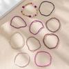 10Pcs/Set Colorful Bohemian Beads Bracelets Stackable Pearl Beaded Multilayer Bracelets Hand Jewelry Shiny Bangle Set Women