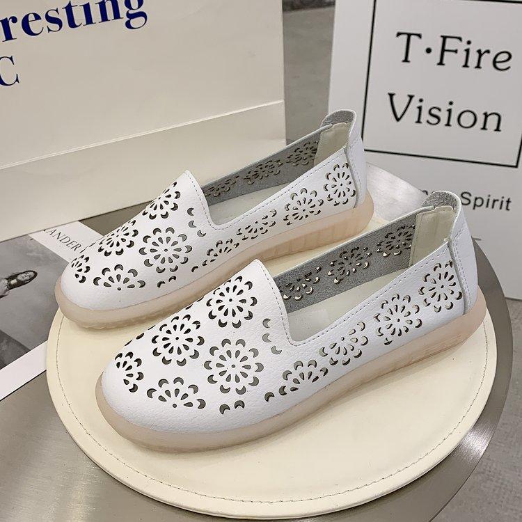 Модные весенние женские туфли на плоской подошве, женская обувь из натуральной кожи, женские мокасины с вырезами, балетки без застежек, балетки на плоской подошве