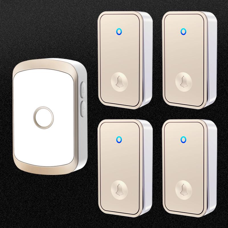 Wireless Waterproof Self-Powered Smart Doorbell with Long-Range Remote Control, Battery-Free for Home Use