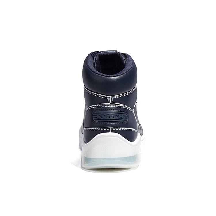 Coach CitySole Кожаные Высокие Стильные Скейтбордические Ботинки Мужские Темно-синие CA361-UEK