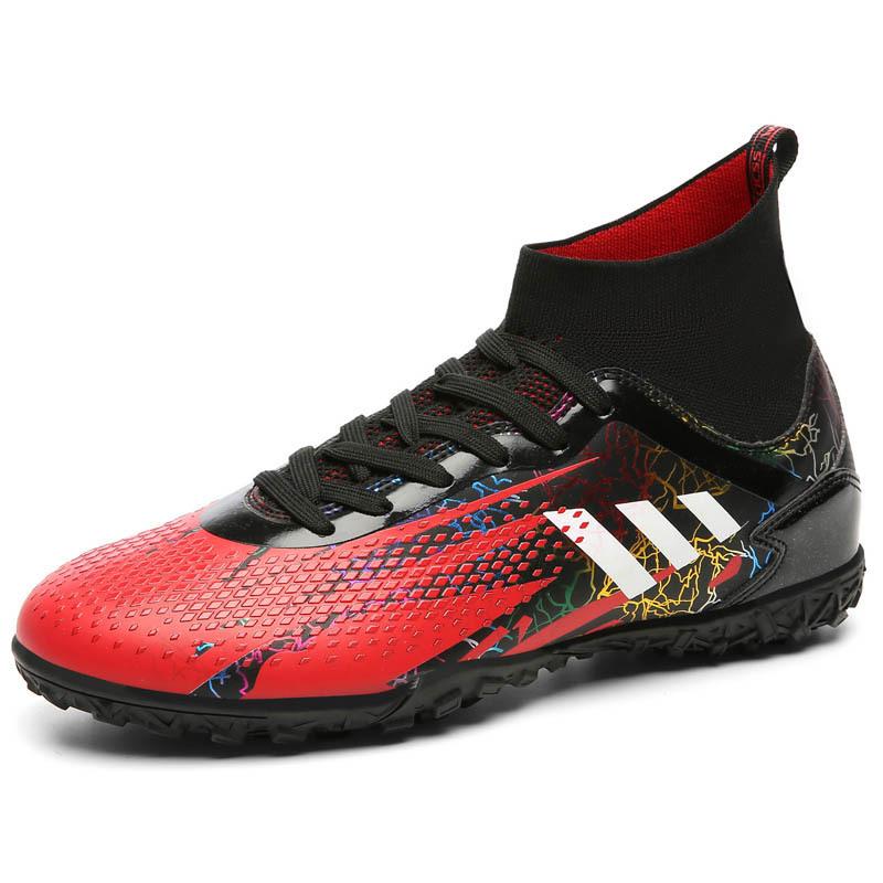 Новые бутсы с высоким верхом, мужские AG длинные шипы искусственный газон TF шиповки для тренировок детские мужские и женские кроссовки