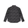 Balenciaga Logomania All Over Long Sleeve Shirt 'Black' Men's 662983TNLL11070