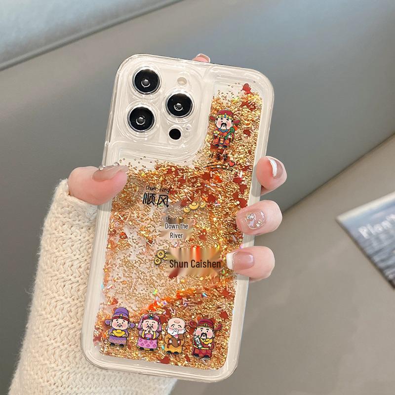 Чехол «Пять богов на удачу: зыбучие пески» для iPhone 16 Pro/15/14/13P — Год Змеи