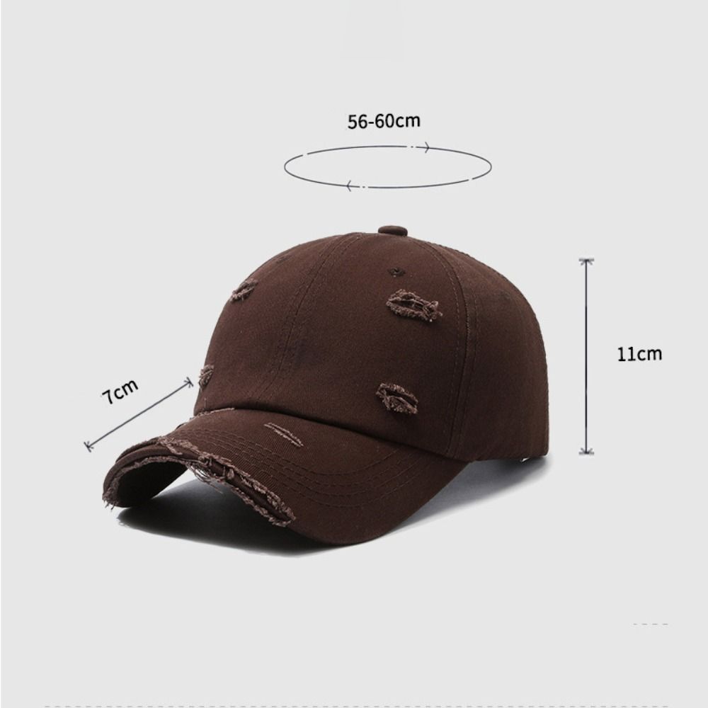 Broken Hole Baseball Cap Hip-hop Washed Cotton Baseball Hats  For Man Women Outdoor Sports