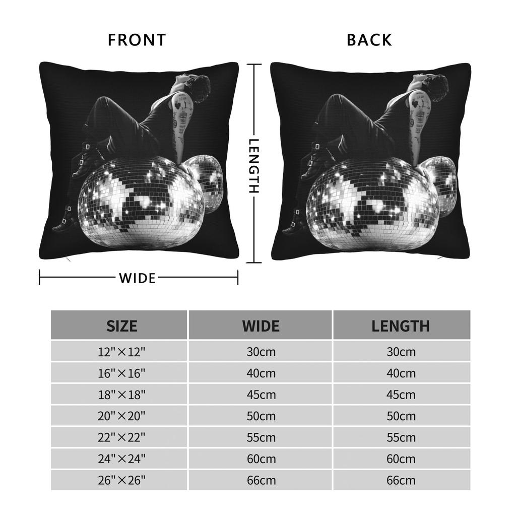 Harrys Styles Kiss All The Time Disco Occasionally Pillowcase Double-Sided Printing Cushion Cover Decor Throw Pillow Case Cover