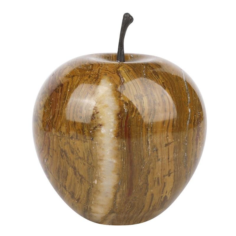Hot Sale Luxury Ornament Christmas Theme Decoration Gemstone 7cm Christmas Apple for Children Gift