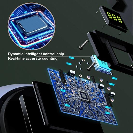 Weighted Infinity Smart Fitness Hoop 24 Detachable Knots Weight Hoop with Counter Women Weight Loss Hoop 2-in-1 Abdomen Fitness Message Equipment