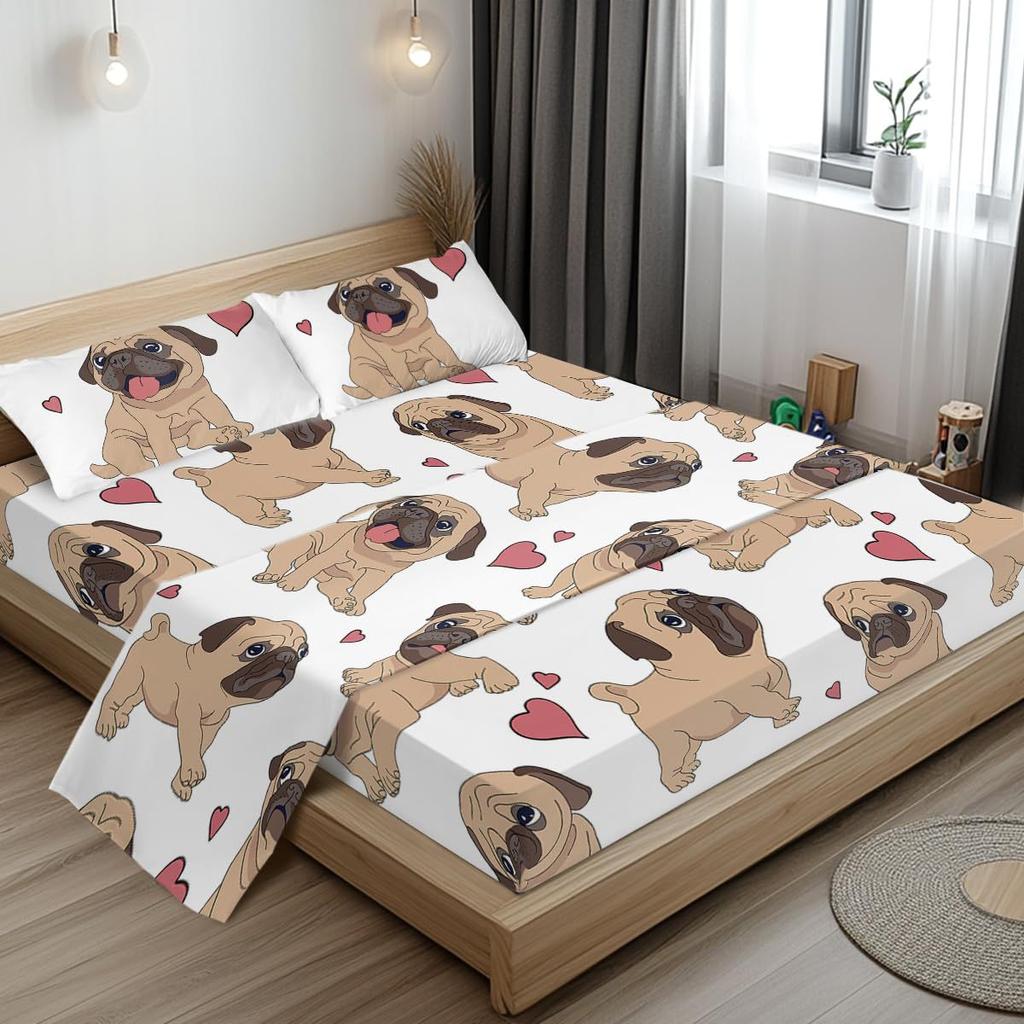 Богемный розовый узор Простыня Набор из четырех предметов Постельное белье Спальня Общежитие Постельная принадлежность Декор