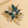 Элегантная брошь-булавка с цветком для женщин, модная хрустальная булавка, аксессуары для одежды и костюмов, ювелирные изделия, подарки