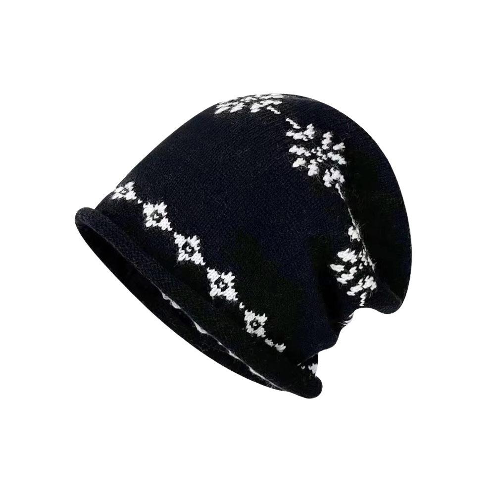 Jacquard Weave Ear Protection Hat Seasonal Warmth Korean Beanie Cap Autumn Winter Season