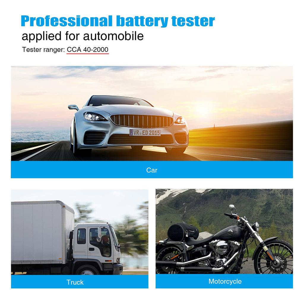 Lancol Micro200 Pro Car Battery Tester 12V 40-2000CCA Lead Acid Battery Analyzer Cranking Test Charging Test Diagnostic Tool