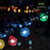 Новые водонепроницаемые светодиодные гирлянды RGB G40 на солнечных батареях, 21-метровая сказочная лампа для рождественских праздников на открытом воздухе, гирлянда для сада, свадьбы, лагеря, декора