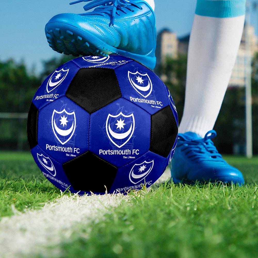1pc Portsmouth Football Club Soccer Ball Size 5 Indoor Soccer Ball Fashion Colorful Backyard Game - Great For Sports Fans Gift HE44
