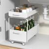 Pull Out Under Sink Storage Shelf Multi-Purpose Under Sink Cabinet Organiser Storage Rack for Bathroom Kitchen Countertop