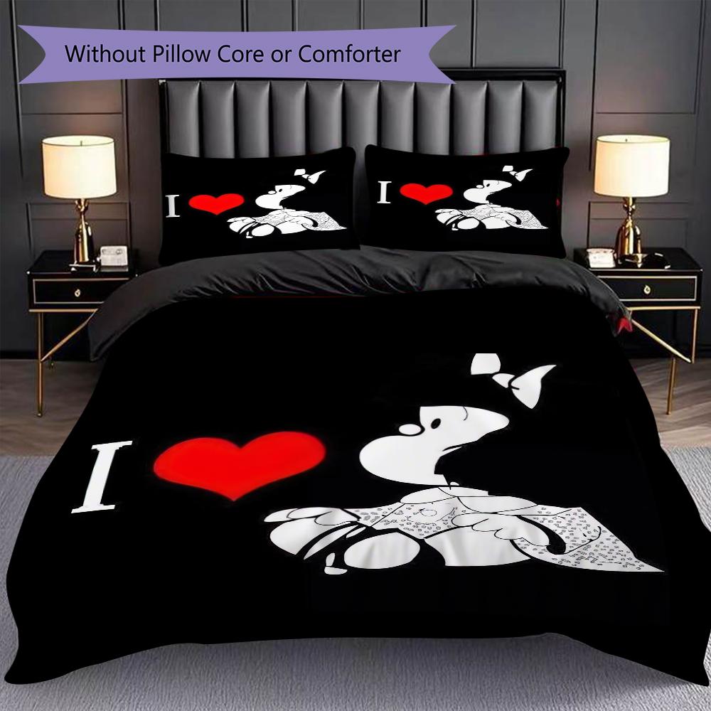 1PC Mafalda pattern Bedding Quilt Set Quilt Cover Pillowcase Home Decoration Birthday Gift (1 * duvet cover + 2 * pillowcase, without core)