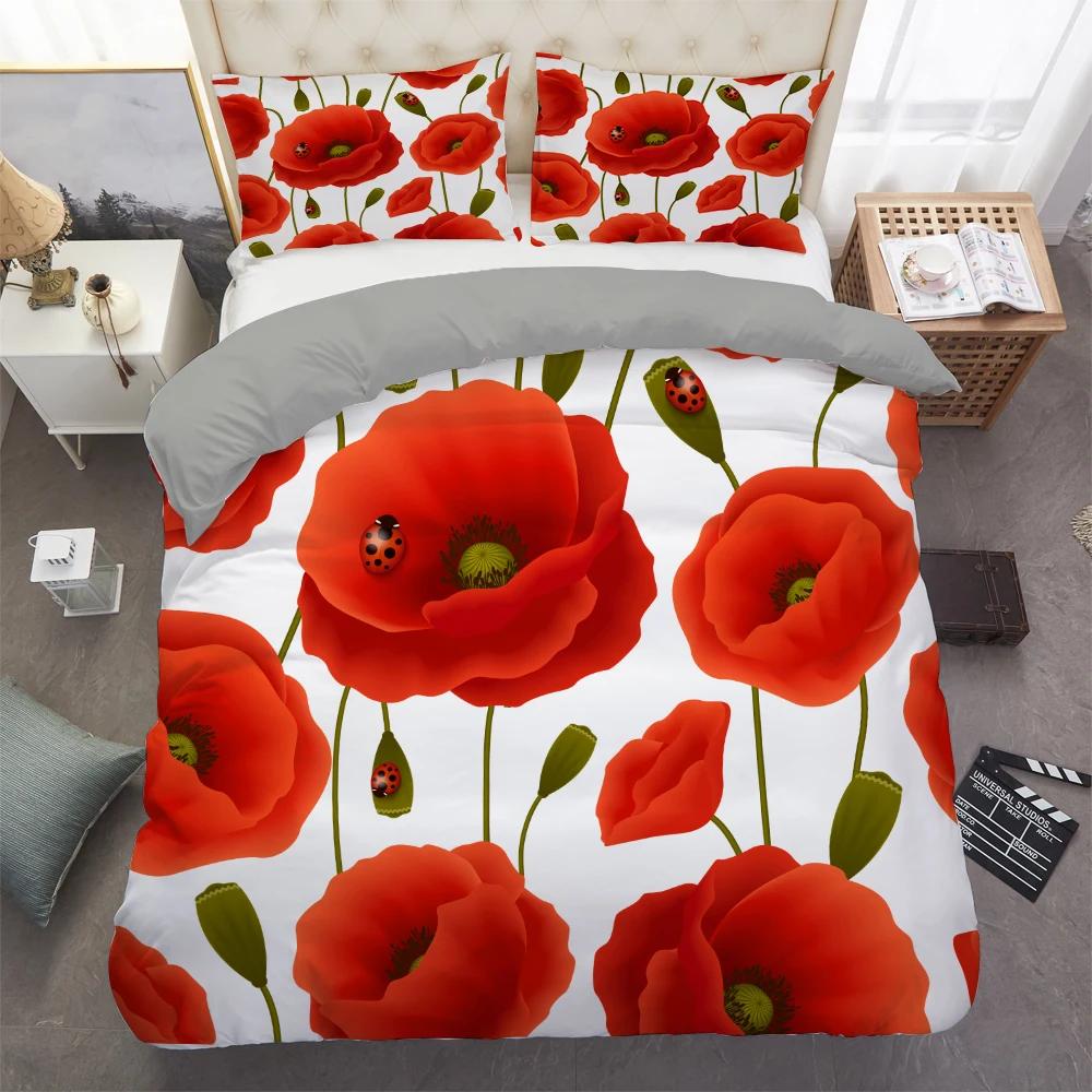 3D блестящие красные золотистые розы цветы пододеяльник с наволочкой День святого Валентина роскошный комплект постельного белья спальня общежитие декор постельные комплекты