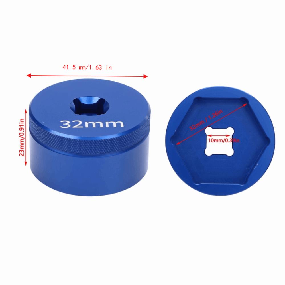 Aluminum Alloy Suspension Fork Cap Socket Tool Bike Fork Cap Nut Socket Air Chamber Cap Adjustment