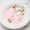 Jewelry Phone Bag Pendant Keyring Girls Golden Shell Keychain Metal Pearl