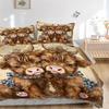 Highland Cattle Duo Print 3Pcs Bedding Setduvet Cover With 2 Bedropillowcase Home Birthday Gift