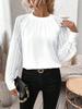Ladies' Solid Color Lace Patchwork Casual Temperament Top