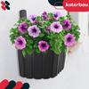 Wall Hanging Flower Pot Rustic White 20 Cm Set Of 2