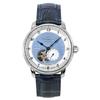 Friedrichshafen Leather Strap Blue Open Heart Dial Automatic 85663 Men's Watch