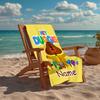 Custom Name Ultra-Soft Beach Towel with Hey Duggee Theme,Ideal for Pool - Camping, Diving - Perfect Travel Essential, Vibrant Beach Towel.