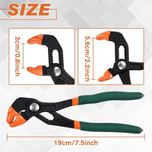 LEONTOOL Water Pump Pliers, Compact, Non-Scratch, Labor-Saving, Powerful, Universal Faucet Pliers Wrench, Chrome Vanadium Steel, Rust-Resistant, Quick