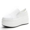 8 см коровья кожа женские кроссовки на платформе женская повседневная обувь массивные кроссовки женская обувь черные женские белые кроссовки Mujer