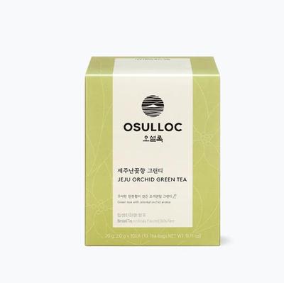 Osulloc Зеленый чай с ароматом орхидеи Чеджу – 10 пакетиков премиум-класса