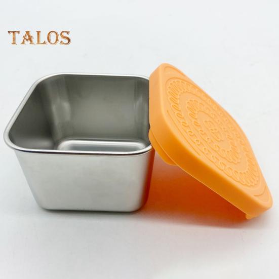 1 комплект, герметичный портативный контейнер для хранения продуктов из нержавеющей стали с силиконовой крышкой для офисных путешествий, 1 комплект