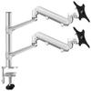 LOE LOLL2 Pro Dual Monitor Gas Spring Vertical Dual Long White X Silver Arm, Type, Mount, Screens, Type,