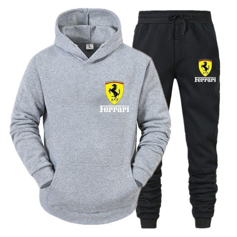 Костюм Ferrari Весна и Осень Мужские и Женские Худи Персонализированные Модные Повседневные Свитшоты