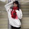 Red Christmas Tree Knitted Scarf Female Autumn and Winter Warm Versatile Student Couple Christmas Gift Green Wool Scarf