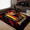 Belgium Football Crest Emblem Rug Office Floor Mat - Machine Washable for Bedroom, bedroom, livingroom, Room Decor Fan Gifts Christmas
