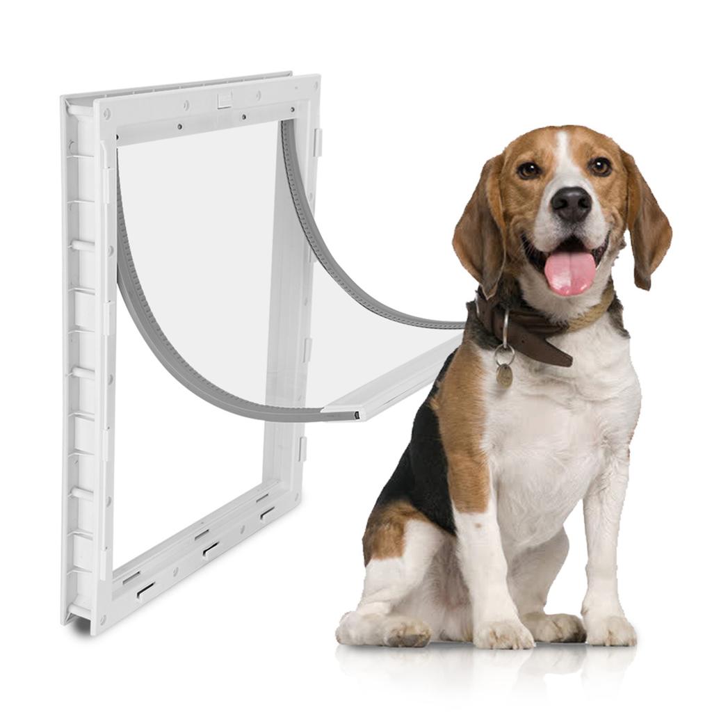 Large Pet Door for Dogs Installation Simple Dog Pet Fence Special Entry and Exit Pet DoorWhite