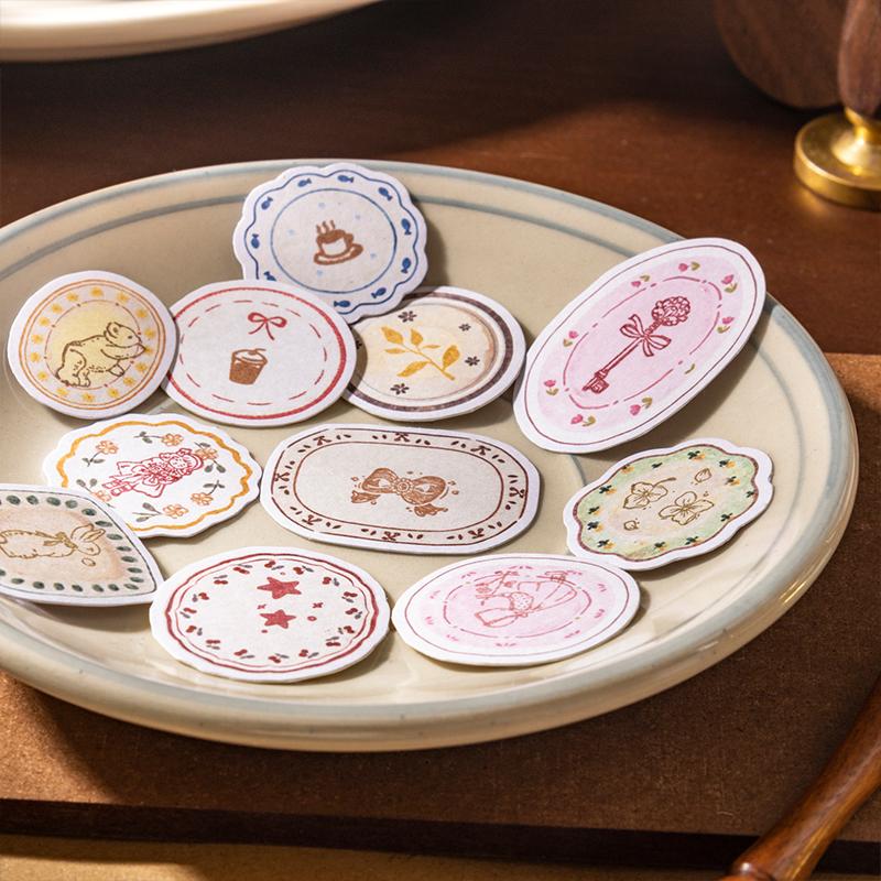 Journal GO 3.5x200cm Kawaii Floral Print Label Sticker Tape Creative Collage Handmade Journal DIY Diary Album Scrapbook Decor