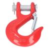 3 8in Clevis Safety Hook Steel 18000lbs Limit Capacity Antirust for Port Off Road Rescue LiftingRed